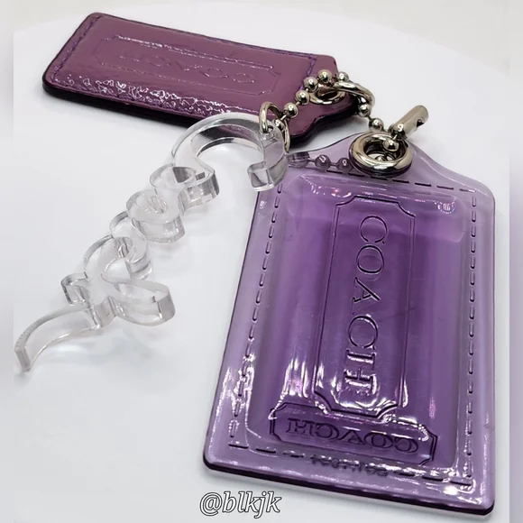 Coach Poppy Three Hangtag/Charm Set *Purple/Silver* EUC - Picture 6 of 13